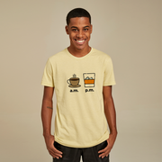 Recycled Polyester + Linen Men's T-shirt - AM PM - Whisky