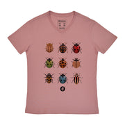 Men's V-neck T-shirt - Ladybugs
