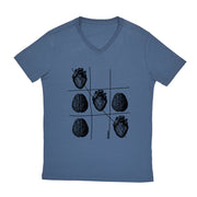 Men's V-neck T-shirt - Emotion Tic-Tac-Toe