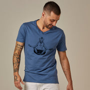 Men's V-neck T-shirt - Monkey Yoga