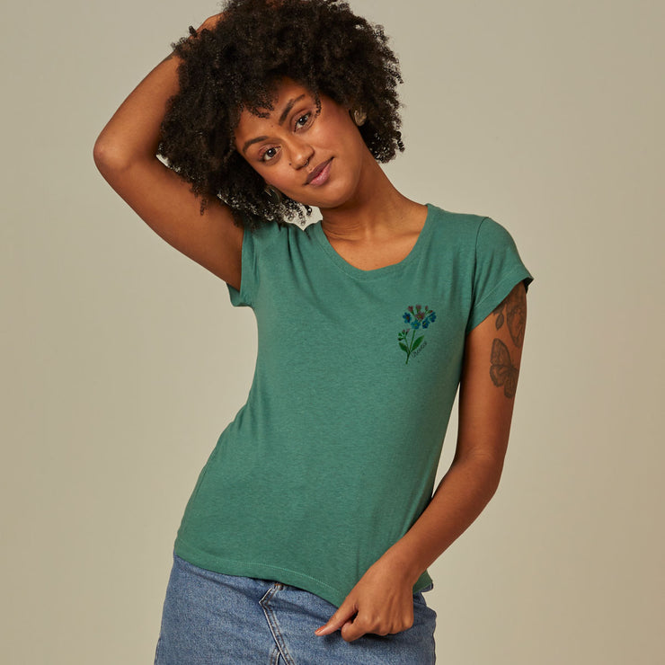 Recotton Women's T-shirt - Watercolor Flower