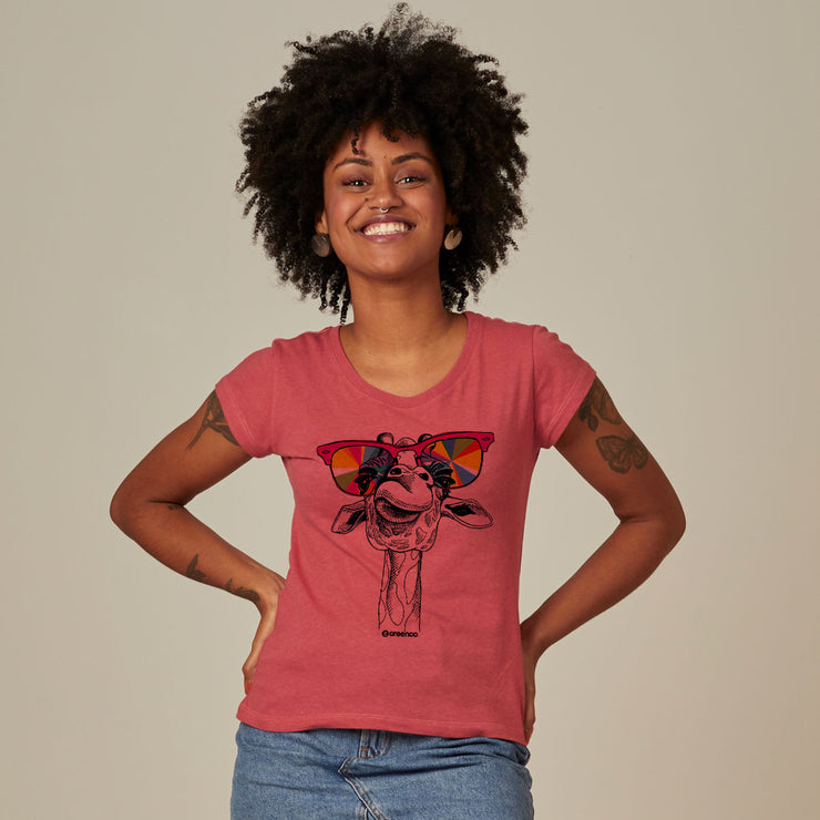 Recotton Women's T-shirt - Crazy Giraffe