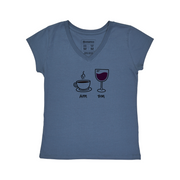 Women's V-neck T-shirt - AM PM - Wine