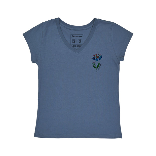 Women's V-neck T-shirt - Watercolor Flower