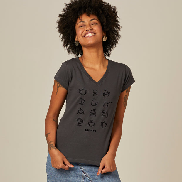 Women's V-neck T-shirt - Coffee Lovers