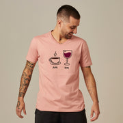 Men's V-neck T-shirt - AM PM - Wine