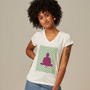 Women's V-neck T-shirt - Meditation