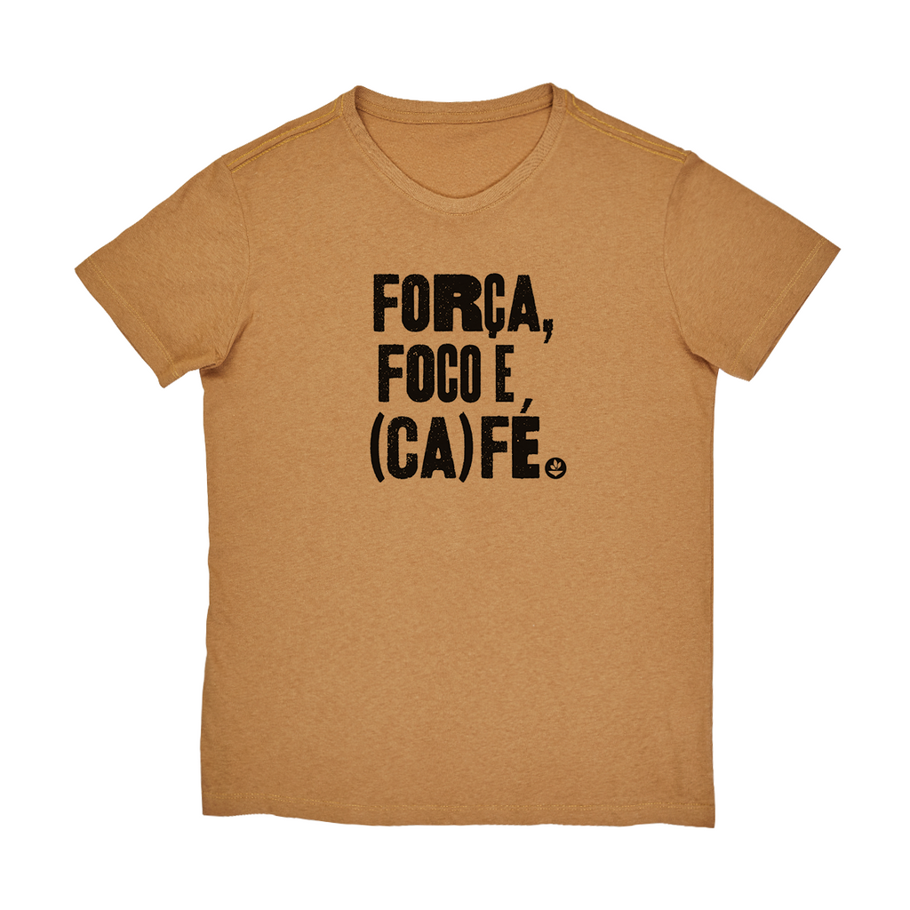 Recotton Men's T-shirt - Força, foco e café