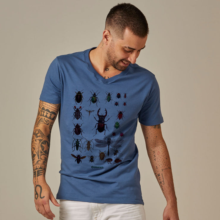 Men's V-neck T-shirt - Insects