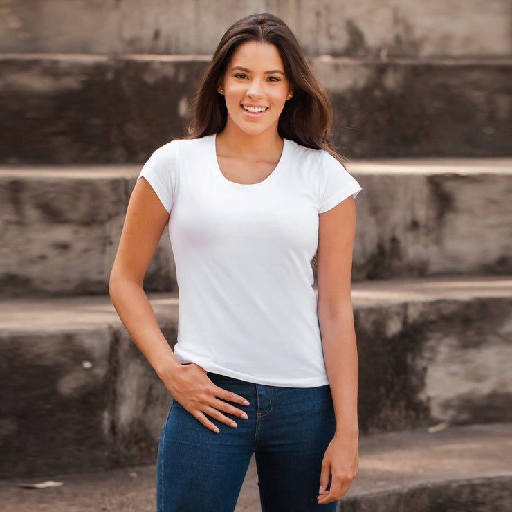Sustainable Cotton Women's T-Shirt - Blank - White