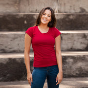 Sustainable Cotton Women's T-Shirt - Blank - Red