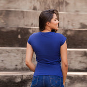 Sustainable Cotton Women's T-Shirt - Blank - Blue