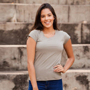 Sustainable Cotton Women's T-Shirt - Blank - Light green