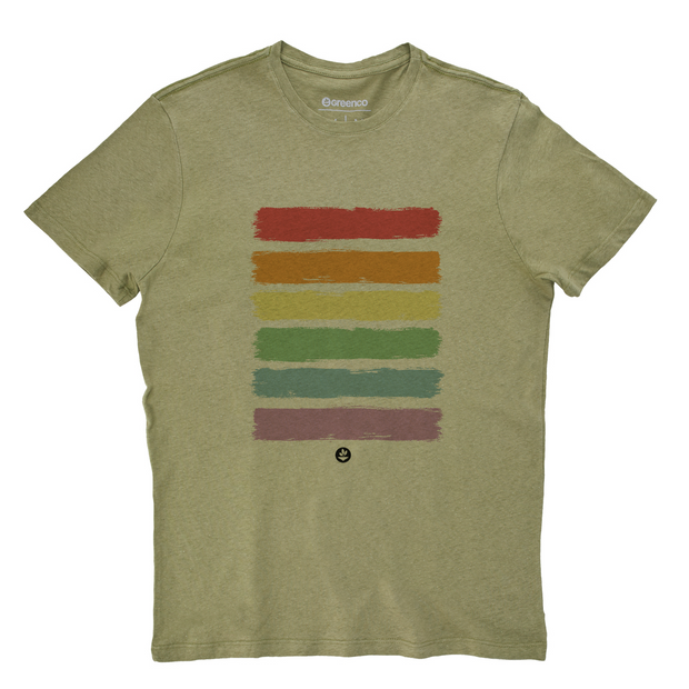 Men's Comfort T-shirt - Brush Rainbow