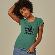 Recotton Women's T-shirt - Wine O Clock