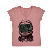 Women's V-neck T-shirt - Astronaut
