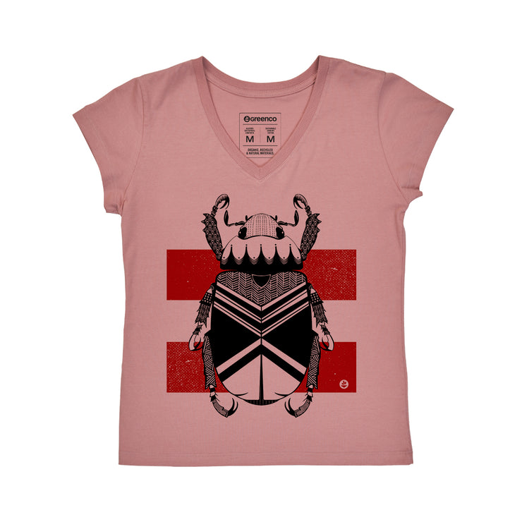 Women's V-neck T-shirt - Beetle