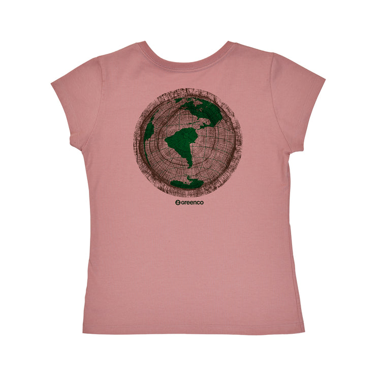 Women's V-neck T-shirt - Green Wood World