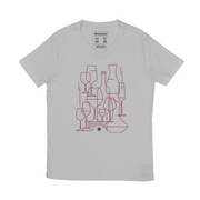 Men's V-neck T-shirt - Graphic Wine