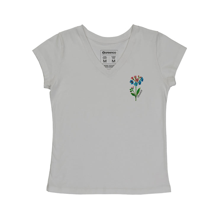 Women's V-neck T-shirt - Watercolor Flower