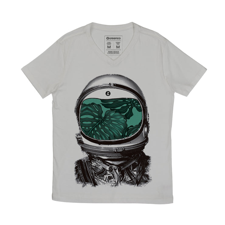 Men's V-neck T-shirt - Astronaut