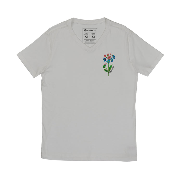 Men's V-neck T-shirt - Watercolor Flower