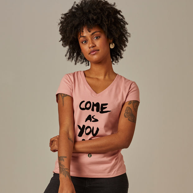 Women's V-neck T-shirt - Come as you are