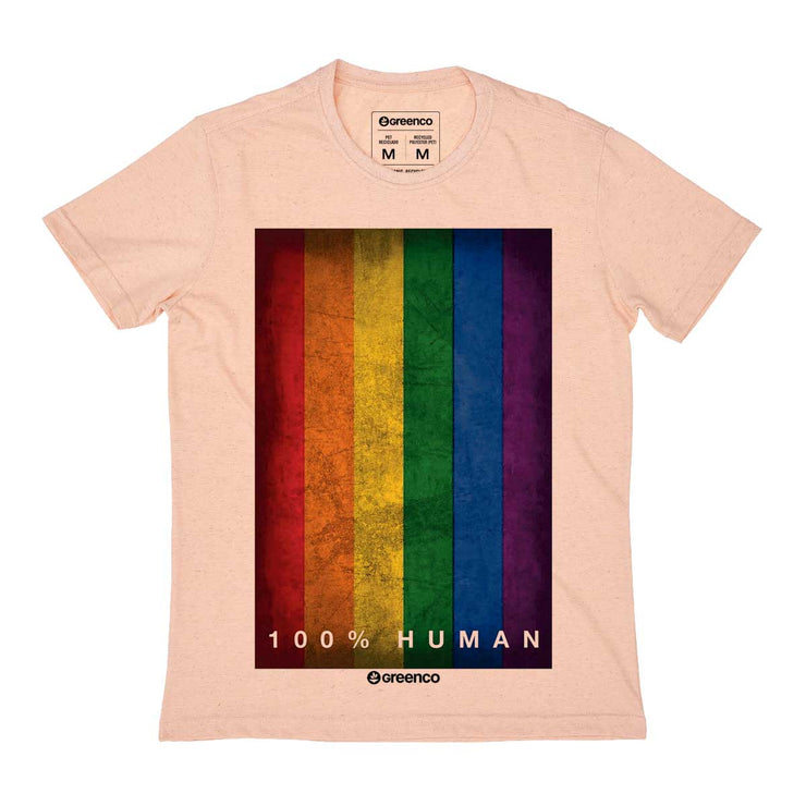 Recycled Polyester + Linen Men's T-shirt - 100% Human