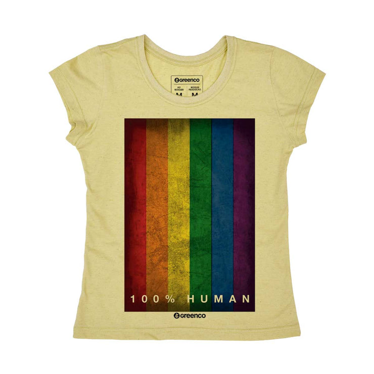 Recycled Polyester + Linen Women's T-shirt - 100% Human