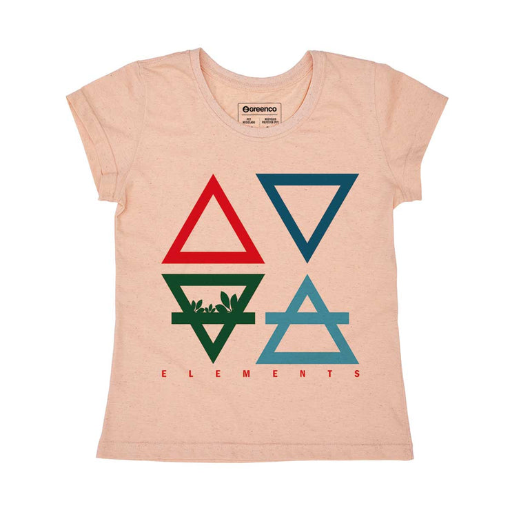 Recycled Polyester + Linen Women's T-shirt - 4 Elements