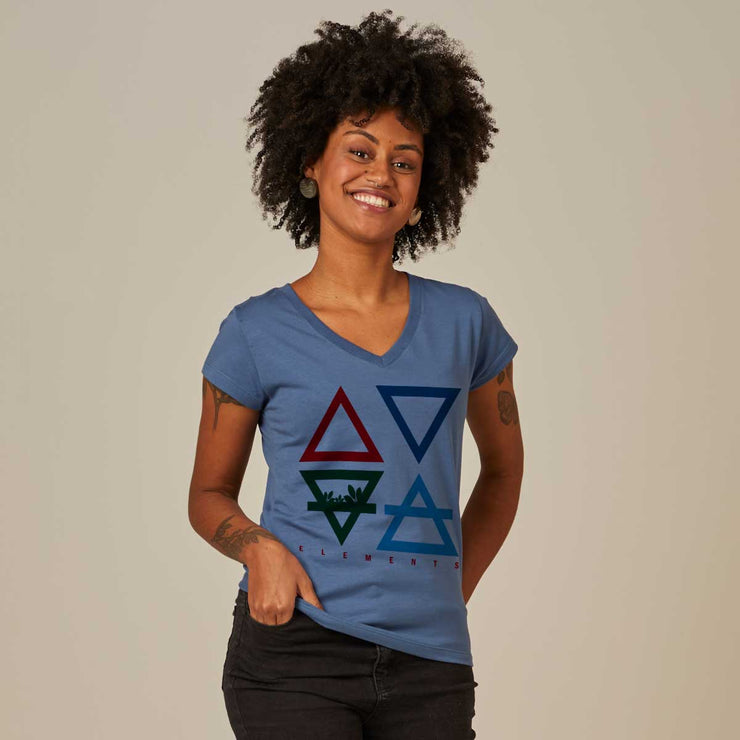 Women's V-neck T-shirt - 4 Elements
