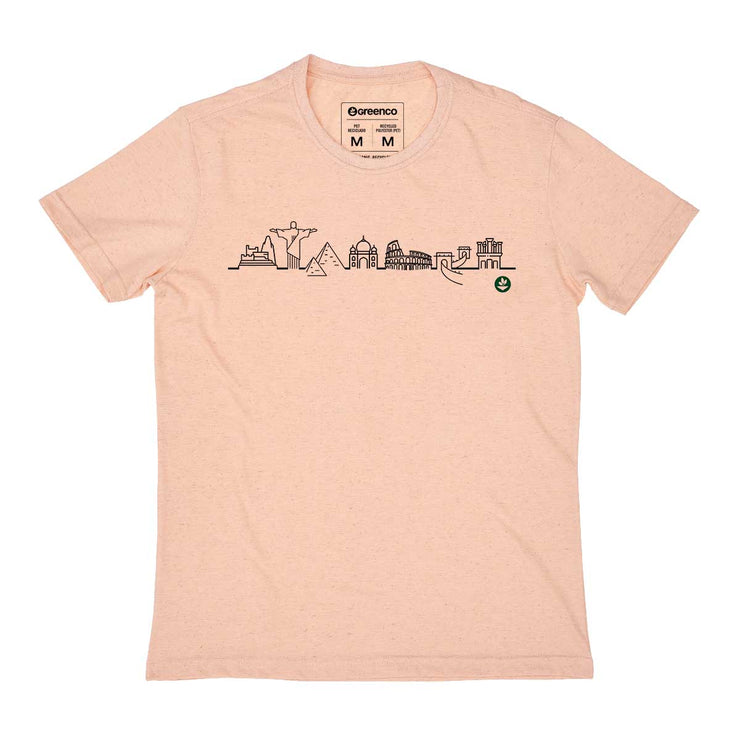 Recycled Polyester + Linen Men's T-shirt - 7 Wonders