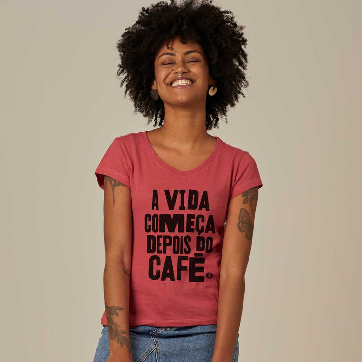 Recotton Women's T-shirt - A Vida Começa Depois do Café