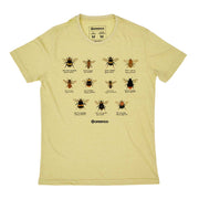 Recycled Polyester + Linen Men's T-shirt - Bees