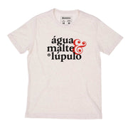 Recycled Polyester + Linen Men's T-shirt - Água Malte Lúpulo