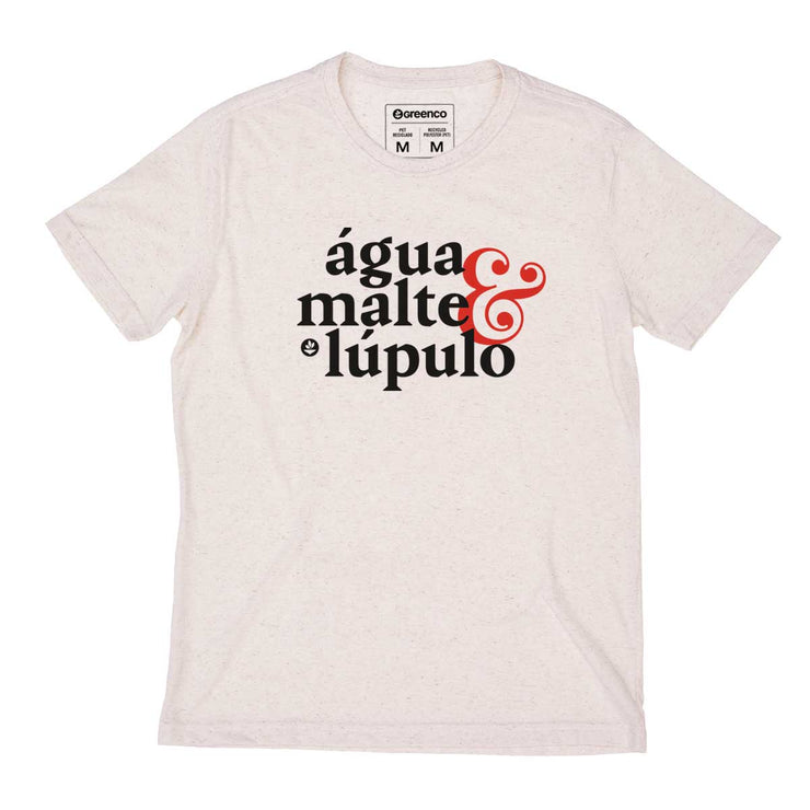 Recycled Polyester + Linen Men's T-shirt - Água Malte Lúpulo