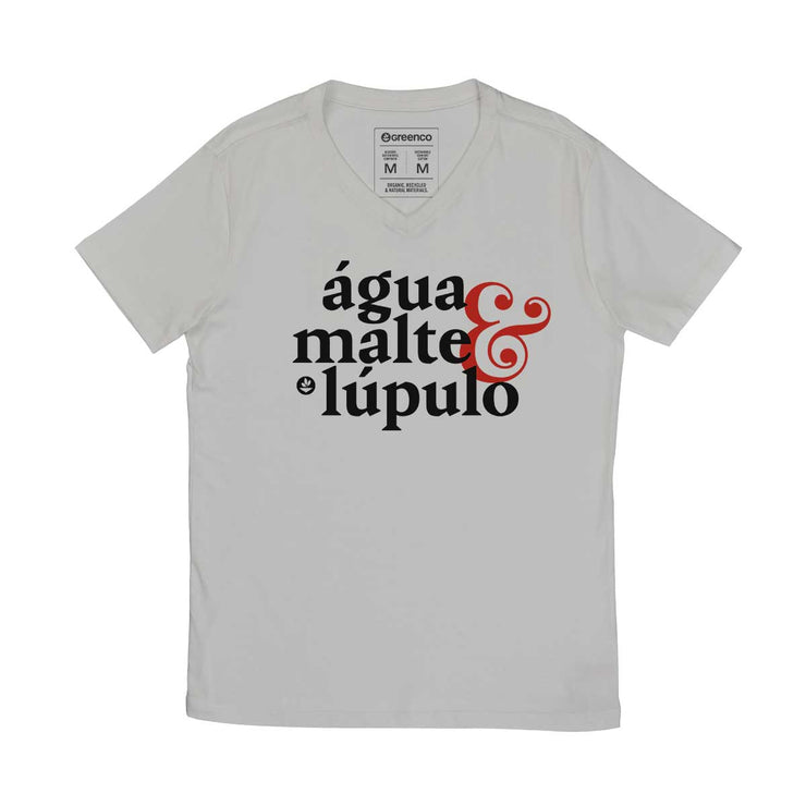 Men's V-neck T-shirt - Água Malte Lúpulo