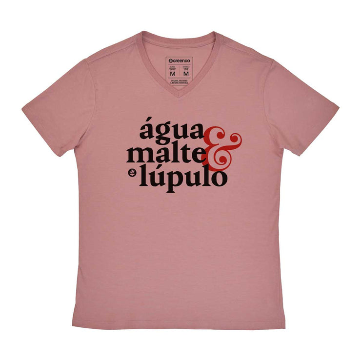 Men's V-neck T-shirt - Água Malte Lúpulo