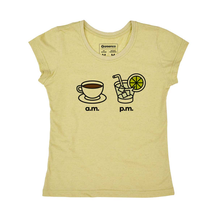 Recycled Polyester + Linen Women's T-shirt - AM PM - Caipirinha