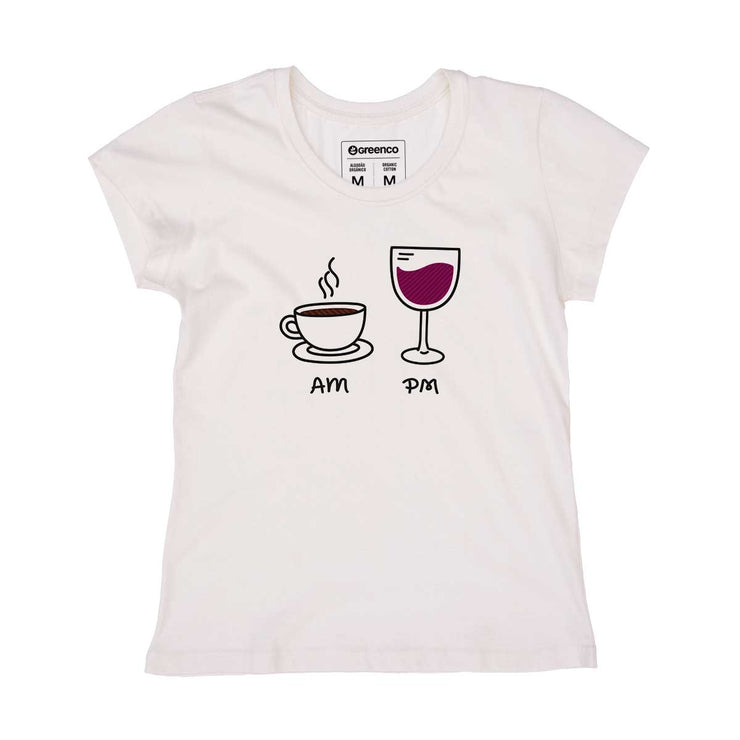 Organic Cotton Women's T-shirt - AM PM - Wine