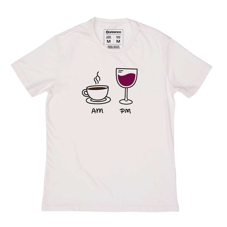 Organic Cotton Men's T-shirt - AM PM - Wine