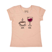 Recycled Polyester + Linen Women's T-shirt - AM PM - Wine