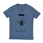 Men's V-neck T-shirt - Anatomy of a Bee
