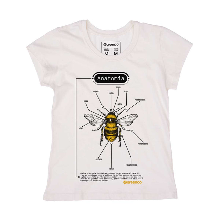 Organic Cotton Women's T-shirt - Anatomy Of a Bee