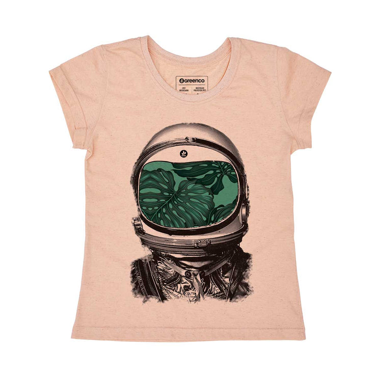 Recycled Polyester + Linen Women's T-shirt - Astronaut