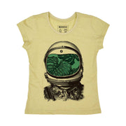 Recycled Polyester + Linen Women's T-shirt - Astronaut