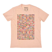 Recycled Polyester + Linen Men's T-shirt - World Flags