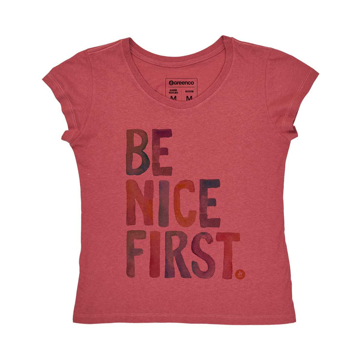 Recotton Women's T-shirt - Be Nice First