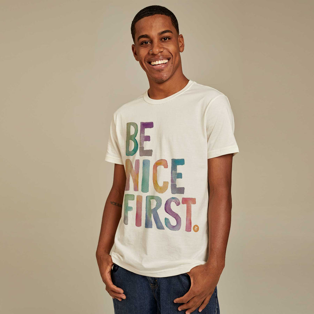 Organic Cotton Men's T-shirt - Be Nice First