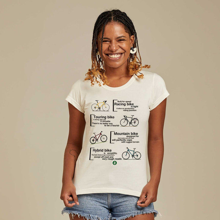 Organic Cotton Women's T-shirt - Bike Types